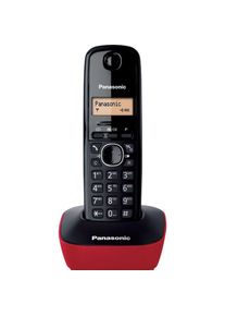 Panasonic KX-TG1611, Telefon, Schwarz, Rot