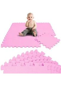 LittleTom Spielmatte ab Null - 90 cm Baby Puzzlematte Pink , Kunststoff , 30x30 cm , Teppiche & Böden, Teppiche, Teppich Kinderzimmer