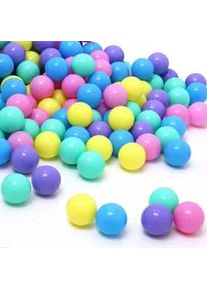 LittleTom Bällebad-Bälle 50 Stück, Macaron, 5.5cm , Multicolor , Kunststoff , Rund , 5.5x5.5x5.5 cm , Spielzeug, Kinderspielzeug, Sonstiges Spielzeug