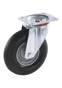 Neum&aacute;tico de PU, a prueba de pinchazos, rueda giratoria, &Oslash; x A de la rueda 200 x 50 mm, rodamiento de rodillos