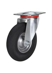 Neum&aacute;tico con llanta de chapa de acero, rodamiento de rodillos, &Oslash; x A 200 x 50 mm, rueda de maniobra