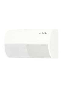 CWS Toiletpapierdispenser Clear+, voor huishoudrollen, kunststof, wit