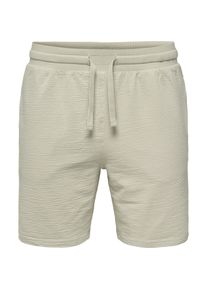 Only & Sons Only & Sons, Herren, Shorts, Onskian Reg Seersucker Shorts, Silber, (L)