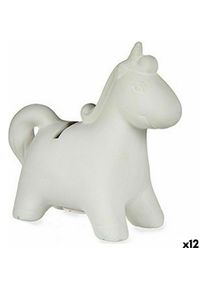 Pincello, Spardose, Sparschwein zum Anmalen 87766 aus Keramik Einhorn 6,4 x 13 x 14 cm (12 Stück)