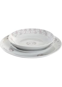 DKD Home Decor, Geschirrset, Geschirr-Set Scandi 18 Stücke 27 x 27 x 3 cm (18 Stück)