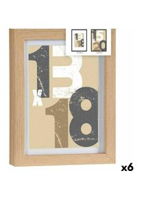 Gift, Bilderrahmen, Fotorahmen 18 x 23 x 2,5 cm natürlich Glas Holz MDF (6 Stück) (13 x 18 cm)