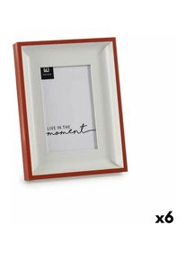 Gift, Bilderrahmen, Fotorahmen Kristall Rot Weiss Kunststoff (2,5 x 21 x 16 cm) (6 Stück) (10 x 15 cm)