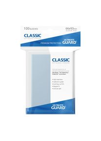 Ultimate Guard Classic Soft Sleeves 100 Pack Transparent Standard Size - Ultimate Guard