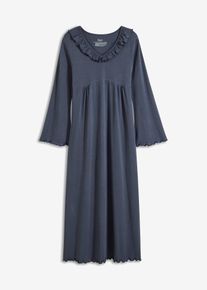 bonprix Női Hálóruha vékony fodorral, kék, 48/50