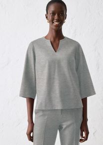 bonprix Tunika mit Wolle, grau, Gr.38, zeitlose Premium Tunika mit Woll-Anteil, aus Wolle