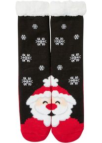 Chaussettes douillettes avec doublure peluche - noir - taille 31-34 - polaire - bonprix