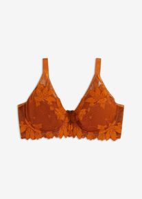 Soutien-gorge à armatures avec une jolie dentelle - marron - taille 110D - bonprix
