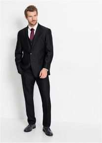 Costume 4 pi&egrave;ces regular avec gilet et cravate - noir - taille 56 - bonprix