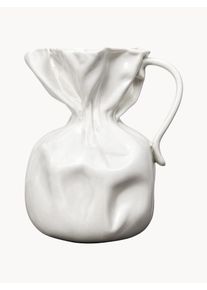 byon Wazon z porcelany Crumple, W 26 cm Biały Porcelana S 24 x W 26 cm