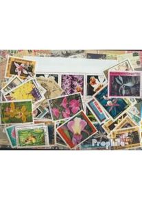 Motives 100 various Orchids stamps