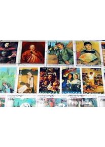 Motives 150 various Paintings stamps