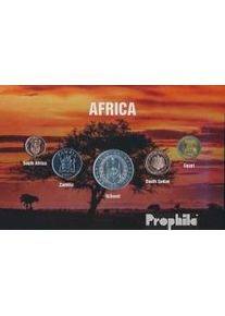 Africa Stgl./unzirkuliert Kursm&uuml;nzen in Blistercard mint UNC 5 Coins A