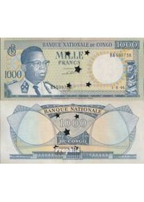 Kongo (Kinshasa) Pick-number: 8b, perforated uncirculated 1964 1.000 f