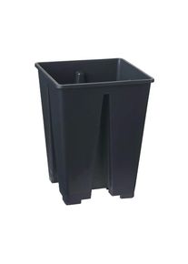 Square plant pot with anti-root-spiralling grooves 5.8 L