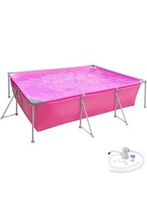 TecTake Piscina rettangolare 300 x 207 x 70 cm rosa fucsia - 403822