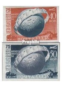 Sowjetunion 1383B-1384B (kompl.Ausg.) ungezähnt gestempelt 1949 75 Jah