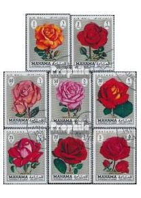 Manama A411-H411 (kompl.Ausg.) gestempelt 1971 Rosen