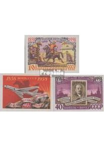 Sowjetunion 2114B,2118B,2119B (kompl.Ausg.) ungezähnt gestempelt 1958