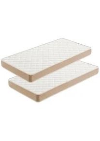 Moonia Jugend-Matratze 2er-Pack- 70X180 , Beige , Textil , Rechteckig , 14x180 cm , Oeko-Tex® , Schlafzimmer, Matratzen Shop, Matratzen, Kaltschaummatratzen