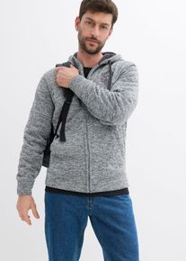 Munkjacka med teddyfoder - gr&aring; - storlek 48/50 (M) - bonprix