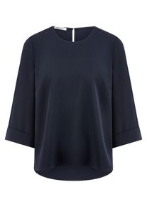 Peter Hahn - Bluse mit Rundhals-Ausschnitt, blau, Gr. 38, Kunstfaser