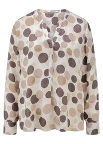 Peter Hahn - Bluse mit Rundhals-Ausschnitt, beige, Gr. 36, Viskose