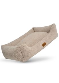 Freudentier orthopädisches Hundebett Teddy greige L