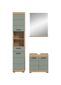 Inosign , Badmöbel-Set »Siena, 3 teilig, bestehend aus:« Set, TOPSELLER!, 3 Stk. tlg. Hochschrank, Waschbeckenunterschrank, Spiegel , Artisan Eiche...