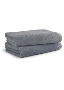 M&ouml;ve M&ouml;ve, Badet&uuml;cher &raquo;Superwuschel 100% Premium Cotton Baumwolle, &laquo; Spar-Set, Made in Germany, 2x Badet&uuml;cher mit Bord&uuml;re, einfarbig, weich, stone, 