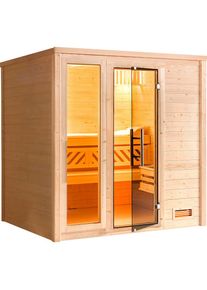 Weka , Sauna »Bergen« Set, 7,5 kW Bio-Ofen mit digitaler Steuerung , natur