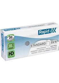 Rapid, Büroklammer, Heftklammern Standard 23/6 (10 Stück) (10000 x)