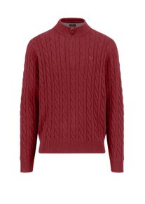 Duże Rozmiary - Fynch-Hatton - Sweter typu troyer z bawełnianego warkocza - 3XL