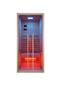 Sanotechnik Infrarotkabine , Naturfarben , Holz , 90.5x195x100 cm , Freizeit & Co, Wellness & Gesundheit, Infrarotkabinen