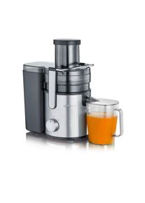 Severin Entsafter , Schwarz, Edelstahlfarben , Metall, Kunststoff , 1.1 l , 24x40x45 cm , abnehmbarer Deckel, Auffangbehälter, BPA-frei, Saftbehälter, rutschfeste Gummifüße, Sicherheitsverschluss, mit praktischem Einfüllschacht , Küchengeräte, Sonstige Küchengeräte