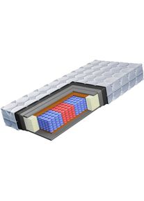 Boxxx Taschenfederkernmatratze , Weiß , Textil , H3 , 90x200 cm , Oeko-Tex® Standard 100 , Bezug abnehmbar/waschbar, atmungsaktiv, alternative Größen