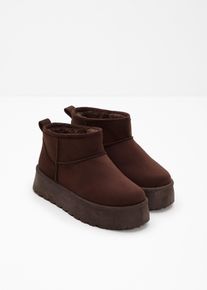 bonprix Gef&uuml;tterte Plateau-Boots, braun