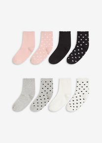 Lot de 8 paires de chaussettes mi-hautes coton majoritaire - noir - taille 31/34 avec coton - bonprix