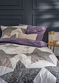 Parure de lit avec étoiles - marron - taille 135x200 cm avec coton - bonprix