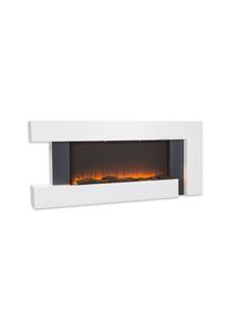 Klarstein Studio Light & Fire 2, elektromos kandalló, 1000/2000 W, MDF, távirányító, fehér