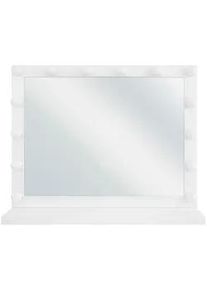 Beliani Badspiegel mit LED-Beleuchtung rechteckig 50/60 cm Beauvoir , Weiß , Metall , Rechteckig , 60x50x2 cm , Spiegel, Schminkspiegel