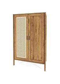 byoak Kleiderschrank INA Wildeiche , Alteiche , Holz , Kerneiche , 108x175x60 cm , Schlafzimmer, Kleiderschränke, Drehtürenschränke