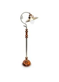 Relaxdays Stehlampe , Multicolor , Holz, Metall, Glas , E27 , 41x157x35 cm , Lampen & Leuchten, Innenbeleuchtung, Stehlampen, Stehlampen