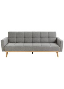 Livetastic Schlafsofa , Grau , Textil , Kautschukholz , massiv , 214x84x84 cm , Liegefunktion , Wohnzimmer, Sofas & Couches, Schlafsofas, Klappsofas