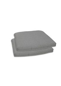 Gartensitzkissenset , Grau , Textil , 2-teilig , Uni , Füllung: Schaumstoff, Vlies , 40-47x5x45 cm , Oeko-Tex® Standard 100 , pflegeleicht,