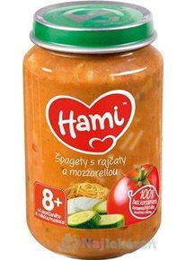 Hami príkrm špagety s paradajkami a mozzarellou 200g